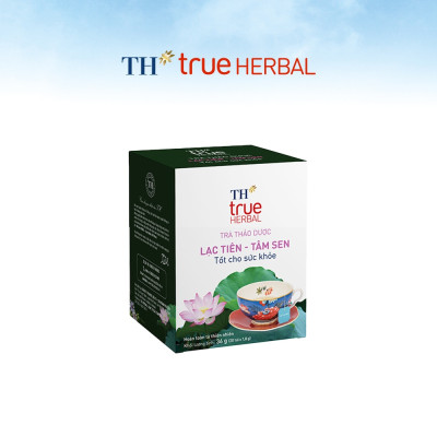 Combo 4 hộp trà thảo dược TH true HERBAL Lạc tiên – Tâm sen (20 gói)