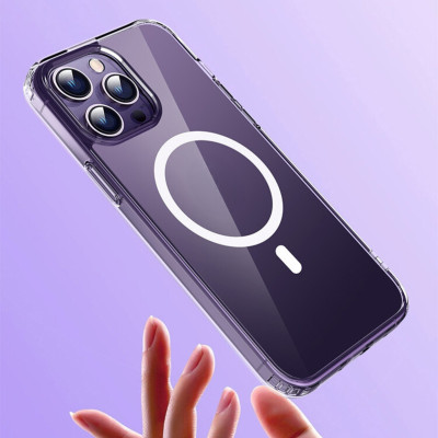 Ốp Lưng Trong Suốt Hỗ Trợ Sạc Từ Tính (MAG.SAFE) Dành Cho iPhone 15 Pro Max / 15 Pro / 15 Plus / 15, MIPOW TRANSPARENT - HÀNG CHÍNH HÃNG