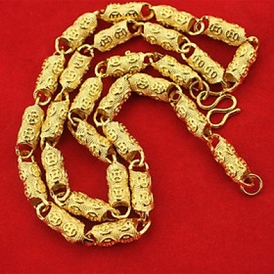 Dây chuyền nam mắt xích đốt trúc kim tiền - NW02