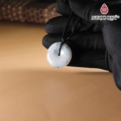 Mặt dây chuyền đồng điếu đá cẩm thạch 24mm type A mệnh mộc, mệnh hỏa - Ngọc Quý Gemstones