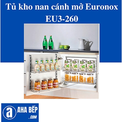 TỦ KHO NAN CÁNH MỞ - 2 TẦNG EURONOX EU3-260. Hàng Chính Hãng 