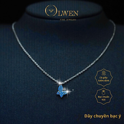 Dây chuyền bạc ý hình bướm thiết kế đơn giản, đính đá, phong cách nhẹ nhàng, trẻ trung, phù hợp đi học, đi chơi, đi làm - CM35.2