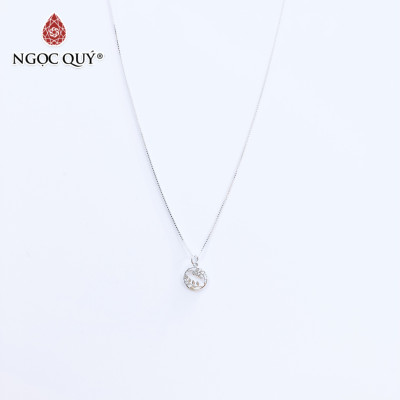 Dây chuyền bạc mặt vòng nguyệt quế - Ngọc Quý Gemstones