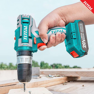 BỘ COMBO MÁY KHOAN TDLI200528 VÀ MÁY SIẾT BULOONG TIWLI2038 DÙNG PIN 20V (2 pin 2.0Ah + sạc) TOTAL TOSLI230702 - HÀNG CHÍNH HÃNG