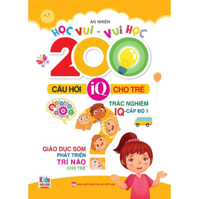 Sách - Tư Duy Phát Triển IQ Cho Bé - Trọn Bộ 4 Quyển 200 Câu Hỏi IQ Cho Trẻ - Cấp Độ 1 Đến 4 - Việt Thư