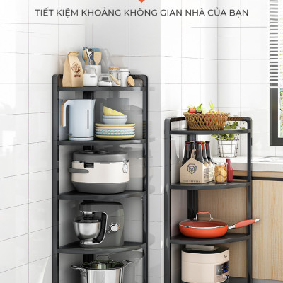Kệ nhà bếp kệ lò vi sóng đa tầng khung thép chống ghỉ phủ sơn tĩnh điện thương hiệu IGA - GM119
