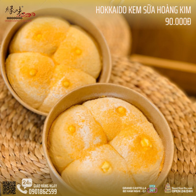 Bánh Sữa Kem Hokkaido Vị Hoàng Kim 4 Múi