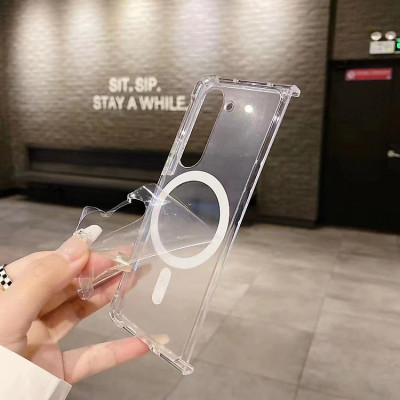 Ốp Lưng Trong Suốt Hỗ Trợ Sạc Từ Tính Cho Samsung Galaxy Z Fold 6 / Z Flip 6 - Chống Ố Vàng, Hàng Nhập Khẩu