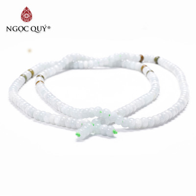 Chuỗi cổ đá cẩm thạch A 68cm mệnh hỏa  mộc - Ngọc Quý Gemstones
