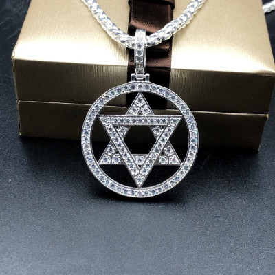 Mặt Dây Chuyền Nam Ngôi Sao 6 Cánh David - BẠC HIỂU MINH MDN464