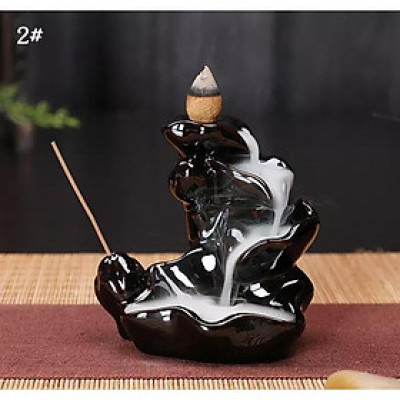 Thác Khói Trầm Hương Hình Lá Sen 4 Tầng