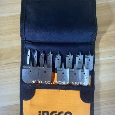 BỘ 13 MŨI KHOAN GỖ ĐẦU DẸP 6-38MM INGCO AKD41301 - HÀNG CHÍNH HÃNG