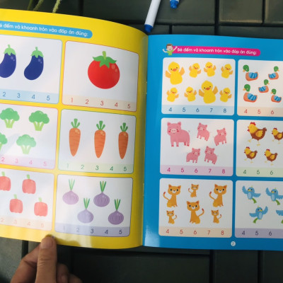 BỘ 4 cuốn làm toán không sợ sai- VỞ VIẾT XOÁ ĐƯỢC TẶNG KÈM 2 bút