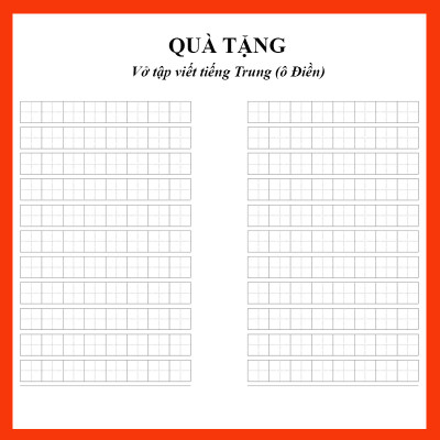 Combo- Sách Sổ Tay Bắt Đầu Tiếng Trung 3 Trong 1 Biết Giao Tiếp Ngay Sau Khi Học- và vở tập viết Tiếng trung 16 trang