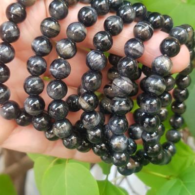 Vòng tay chuỗi đá mắt hổ tự nhiên đen xanh size hạt nhỏ 8mm 21 hạt bóng đẹp cung sanh nữ mệnh thủy mệnh mộc đeo may mắn đá tự nhiên tốt sức khỏe công việc tốt đẹp tài lộc hanh thông xinh tay rẻ đẹp ạ