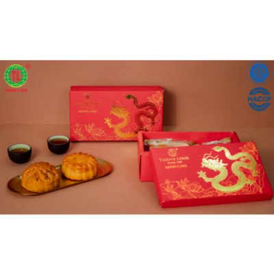 Hộp Bánh Trung Thu 2 bánh 1 trứng 150g - COMBO SUPER A3 - Thành Long (300g) - VIỆT NAM