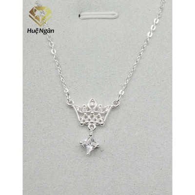 Dây chuyền bạc Ý 925 Huệ Ngân- Vương miện PP1486