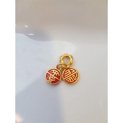 Phụ Kiện Nữ Charm vòng đeo tay xinh  Hình 2 đồng tròn đỏ kiểu may mắn các chị em phối vào vòng tay của mình ạ  Size đồng tròn kiểu size ngang 10mm x dầy 2mm ạ