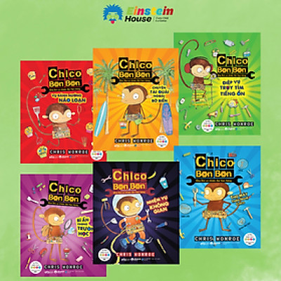 Combo Chico Bon Bon - Chú Khỉ Có Chiếc Đai Vạn Năng: Nhiệm Vụ Không Gian + Chuyện Tai Quái Ngoài Bờ + Bí Ẩn Trường Học + Điệp Vụ Truy Tìm Tiếng Ồn + Thợ Máy Thiện Nghệ Chico + Vụ Bánh Nướng Náo Loạn