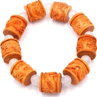 Vòng tay chuỗi trụ rồng gỗ hoàng đàn TRVCT9