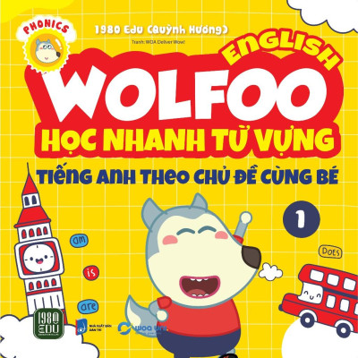 Combo 6 Cuốn Wolfoo English – Học Nhanh Từ Vựng Tiếng Anh  - Bản Quyền