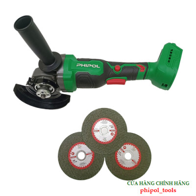 Combo Máy mài cắt 21V động cơ không chổi than PHIPOL TOOLS PH3052 Kèm 2 pin 15 cell và sạc - Hàng Chính Hãng