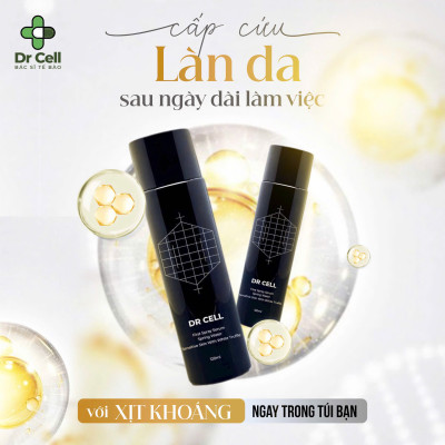 Xịt Khoáng Tế Bào Gốc Dr Cell 120ml cấp ẩm phục hồi da cho da tươi trẻ - Hàng Chính Hãng