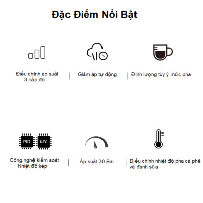Máy pha cà phê Espresso chuyên nghiệp thương hiệu Mỹ cao cấp HiBREW H10 Plus - Hàng Nhập Khẩu