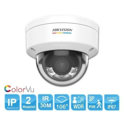 CAMERA IP HIKVISION DS-2CD1127G2-L hình ảnh màu sắc 24/7, Vỏ kim loại,bù ngược sáng, nhận dạng con người và phương tiện. ,.-Hàng chính hãng