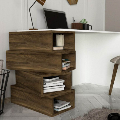 Bàn vi tính gỗ thiết kế tiện lợi SMLIFE Devimon