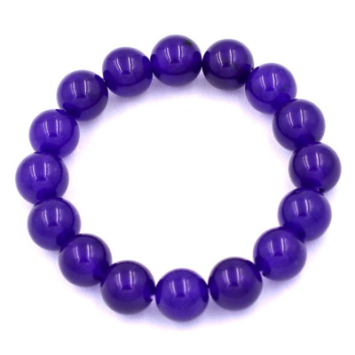 Vòng tay chuỗi hạt đá thạch anh tím 12 ly 16 hạt