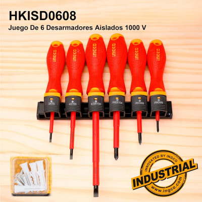 BỘ TUỐC NƠ VÍT CÁCH ĐIỆN 6 CÂY INGCO HKISD0608 - HÀNG CHÍNH HÃNG