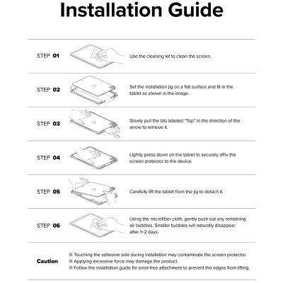 Dán màn hình cường lực dành cho iPad Air 6 11″ M3/M2/Air 6 13" M3/M2 RINGKE Easy Slide Tempered Glass - Hàng Chính Hãng