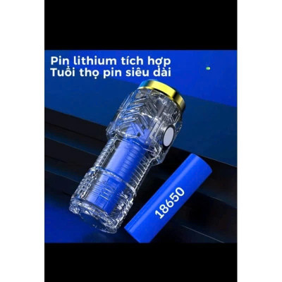 Đèn Pin Cầm Tay Siêu Sáng Mini Có Sạc USB Chiếu Xa 5 Chế Độ Sáng, Pin Trâu Chống Thấm Nước, Tiện Dụng – Hàng Nhập Khẩu