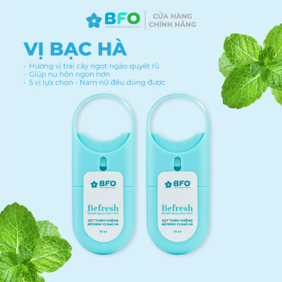 Xịt Thơm Miệng Befresh Cho Hơi Thở Thơm Mát Chỉ Trong 3 Giây Dung Tích 10ml