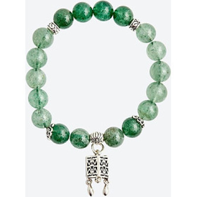 Vòng tay thạch anh rêu xanh charm lồng đèn Ngọc Quý Gemstones