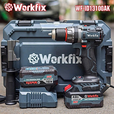 Máy khoan pin Workfix  Đầu Kẹp 13 Ly HM-ID100AK Lực Siết 100N.M - Máy khoan 3 Chức Năng - Bảo Hành chính hãg 6 tháng