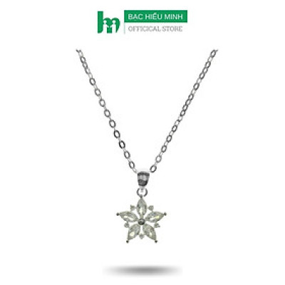 Dây Chuyền Nữ Bạc Hoa Xinh 5 Cánh Đính Đá BẠC HIỂU MINH DMD444