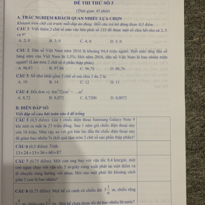 30 Đề Toán luyện thi vào lớp 6