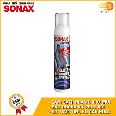 Chai xịt bọt làm sạch nhanh và khử mùi hôi trên vải, thảm, nỉ Sonax 206141 250ml - Dùng được cho pa-nen, trần xe, nệm ghế, nhựa và alcantara