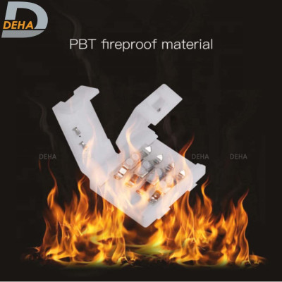 Đầu nối chữ thập, chữ X, dấu cộng + 4 chân cho led dây dán 5050, 2835, 3528 RGB đổi màu connector 4P pin 10 mm  trang trí dán tường thạch cao, cây máy tính, màn hình, ti vi, TV, Gaming, Tiktok dán tường, chống nước bền đẹp- Chính hãng DEHA