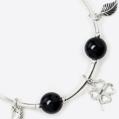 Vòng tay đá thiên nhiên phối charm én bạc size hạt 10mm - Ngọc Quý Gemstones