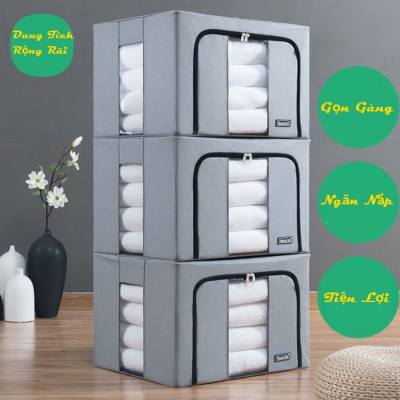 Bộ 3 Túi Đựng Chăn Màn Khung Sắt Gấp Gọn miDoctor (CÓ CHỌN MÀU)