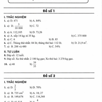 Bộ Đề Kiểm Tra Môn Toán Lớp 5 - (Dùng Kèm SGK Kết Nối Tri Thức Với Cuộc Sống) - HA