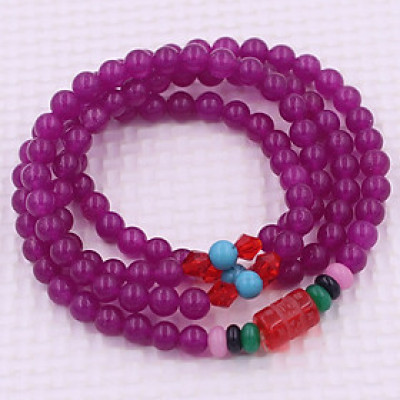 Vòng chuỗi 108 hạt đá thạch anh hồng charm lục tự kim ngôn - hạt 8 ly ( size lớn ), vòng chuỗi niệm Phật, vòng chuỗi đeo tay