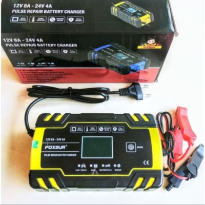 BỘ SẠC BÌNH ẮC QUY FOXSUR 12V-24V CHỐNG NGƯỢC CHẬP KHỬ PHỤC HỒI CHỨC NĂNG BÌNH