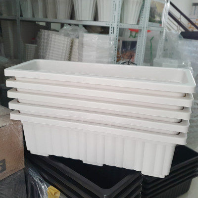 Bộ 5 Chậu Nhựa Thông Minh Trồng Rau Hoa Hải Đăng CH5-06 - Trắng