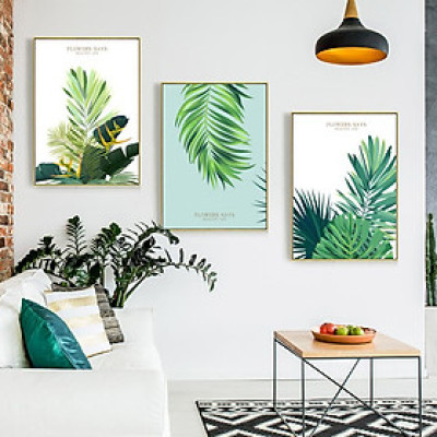 Bộ 3 tranh lá cây 40x60x3