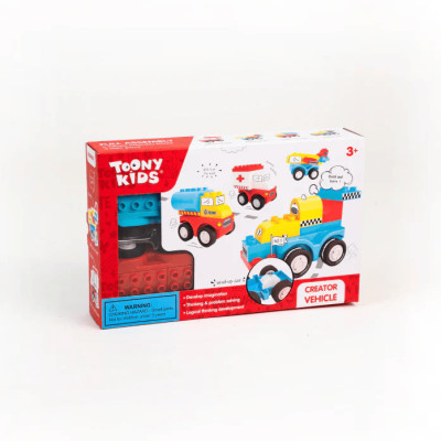 Đồ Chơi Bộ Xe Hơi Lắp Ráp Sáng Tạo Theo Chủ Đề TOONYKIDS - Creator Vehicle TN00322 [Tặng Kèm Sticker]