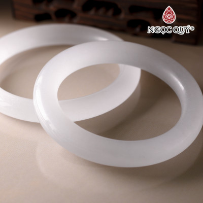 Vòng tay đá canxit nhám mệnh thổ, kim - Ngọc Qúy Gemstones